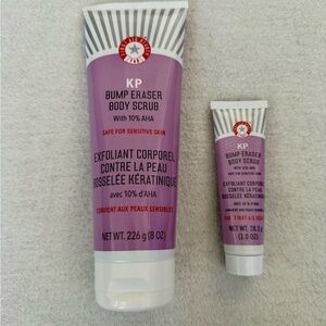 First Aid Beauty KP Bump Eraser Body Scrub Set 8 oz and 1 oz 10% AHA NEW